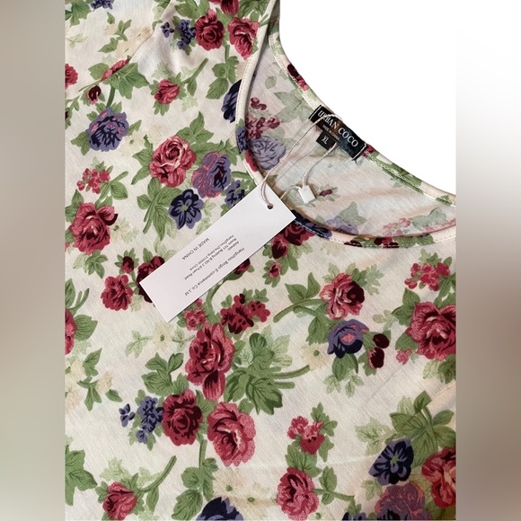 Urban Coco White and Floral Dress Size XL NWT - Picture 3 of 6